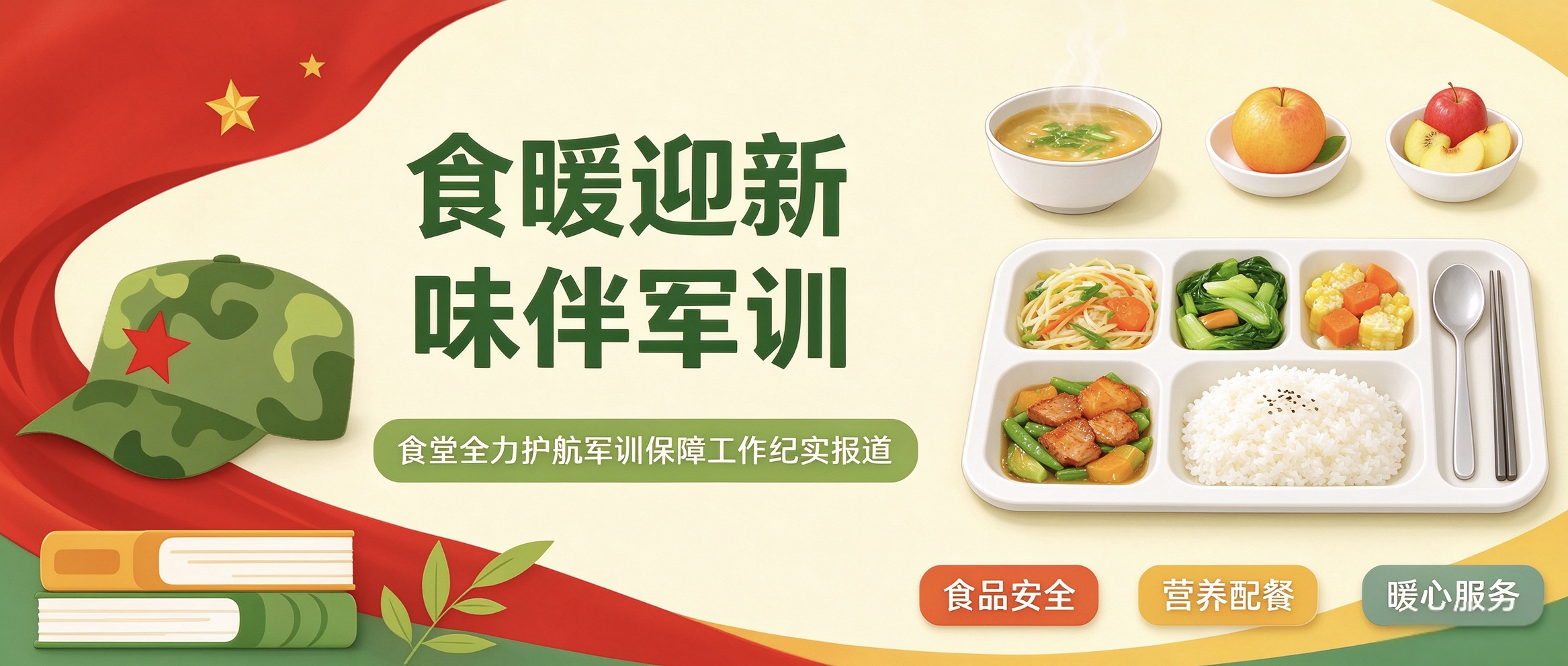 食暖迎新，味伴军训